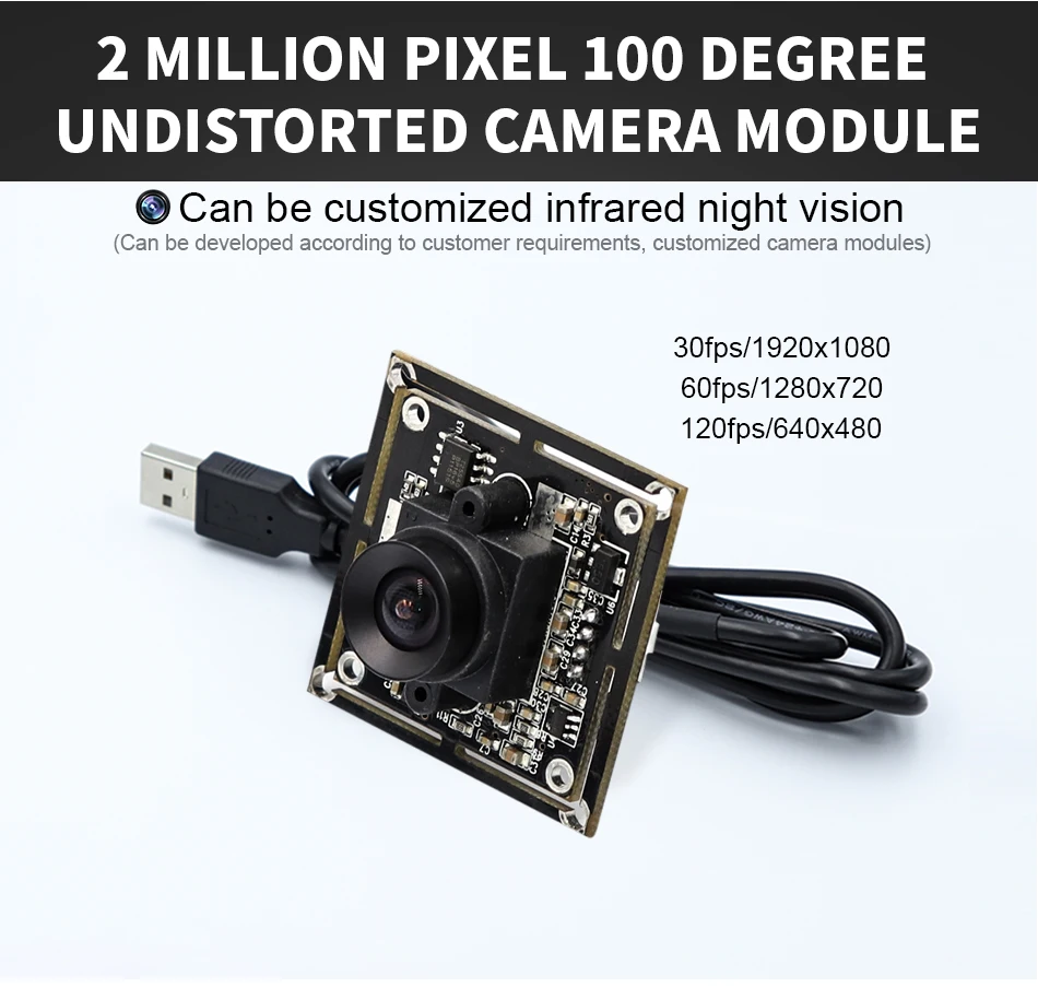 2MP Высокая мегапиксельная 1080P coms ov2710 120fps мини веб-камера видеонаблюдения модуль веб-камеры для Android Linux window mac