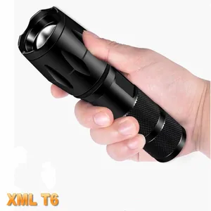 Фонарик XML T6 светодиодный перезаряжаемый, мощный уличсветодиодный фонарь для кемпинга, 4000 лм, с аккумулятором 18650