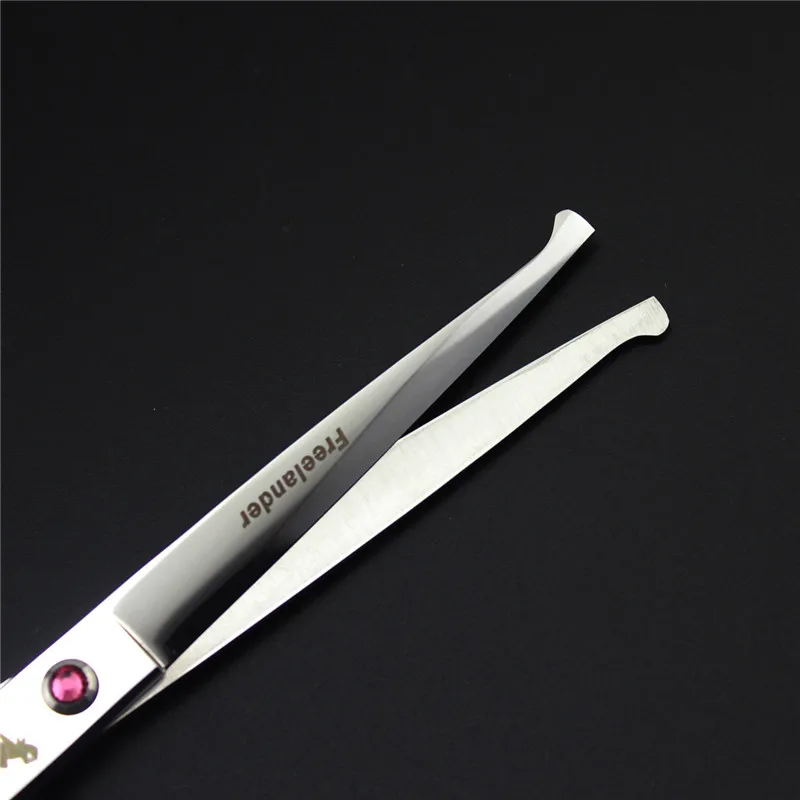 

7.0 inch Safety Rounded Tips - Micro-serrated Safety Scissors Good for Your Pets Dogs Salon Grooming Tools Dog Hair Clipper