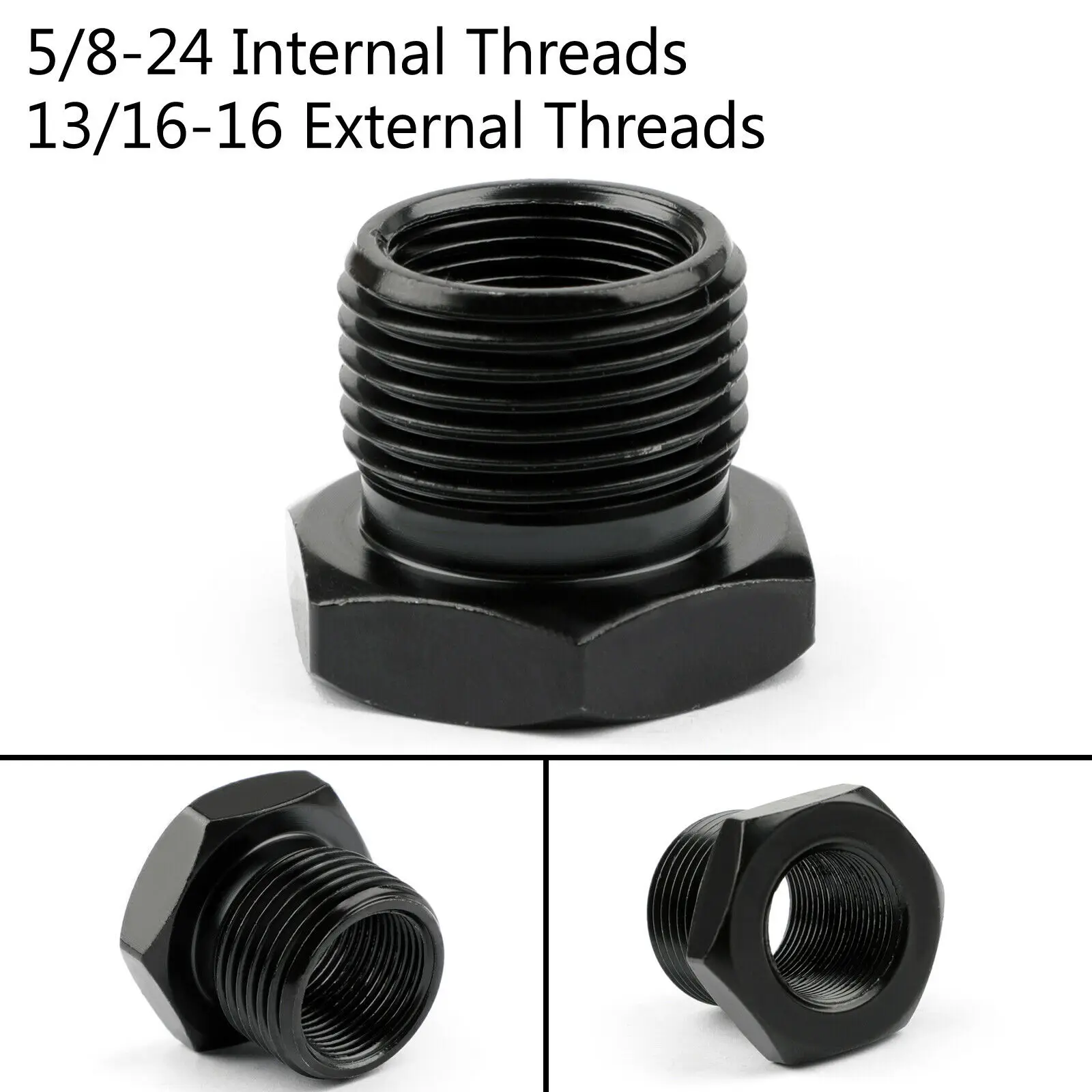 Chuang Qian Accessories Black Oil Filter Threaded Adapter 3/4-16 to 1/2-28 Automotive Fastener Cap Screw | Автомобили и мотоциклы