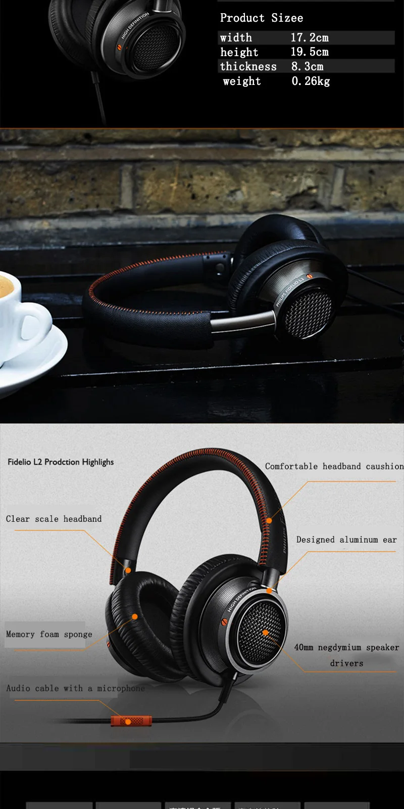Оригинальные Наушники Philips L2bo, Hifi гарнитура, лучший продукт в году с 40 мм мощным приводом для смартфона компьютера