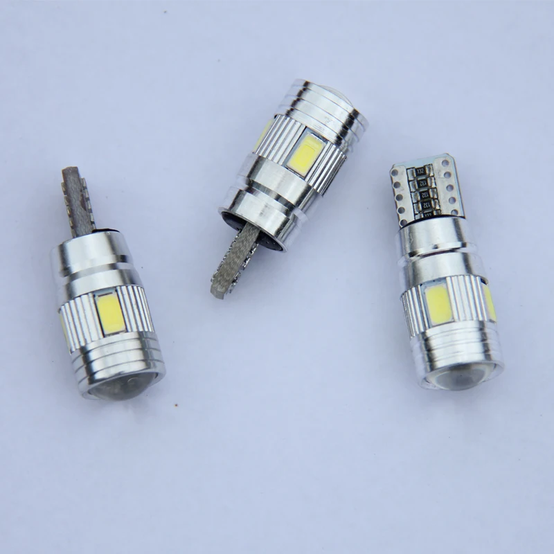 10 шт. новое обновление T10 светодиодный авто светильник лампы 5630 SMD 6 W5W 12V Интерьер