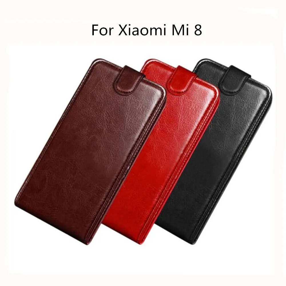 Из искусственной кожи чехол для Xiaomi mi 8 Роскошный футляр откидная крышка чехлы с