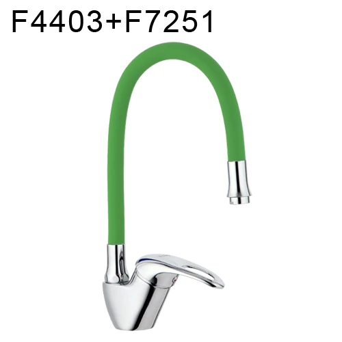 F4403F7251 Frap Кухня кран Новое поступление 6 цвет силикагель нос любой направление вращения холодной и горячей воды смеситель Torneira Cozinha - Цвет: F4403F7251