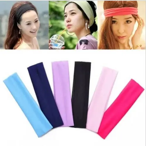 

UK Women Men Sports Exercise Sweat Sweatband Headband Yoga Gym Hairband Girl Kid