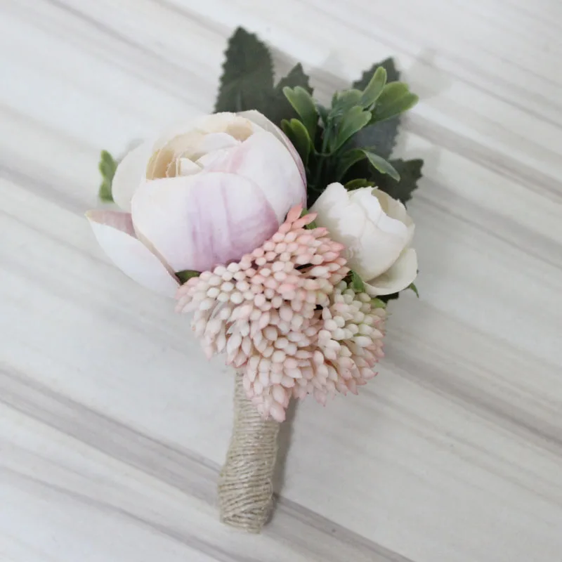 1 шт. бутоньерка для жениха шафера искусственные цветы мужчин аксессуары