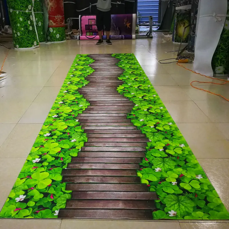 

3D creative door mat plant carpet printing Hallway Carpets Bedroom Living Room Tea Table Rugs Kitchen Bathroom Antiskid Mats