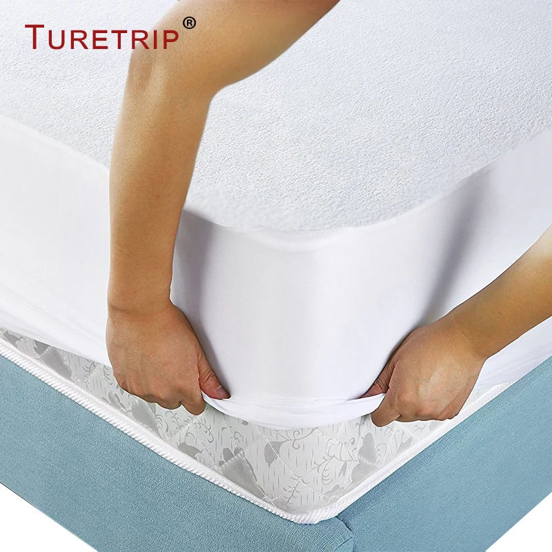 Turetrip 200X200CM махровый водонепроницаемый матрас против пылевого клеща|mattress protector|dust