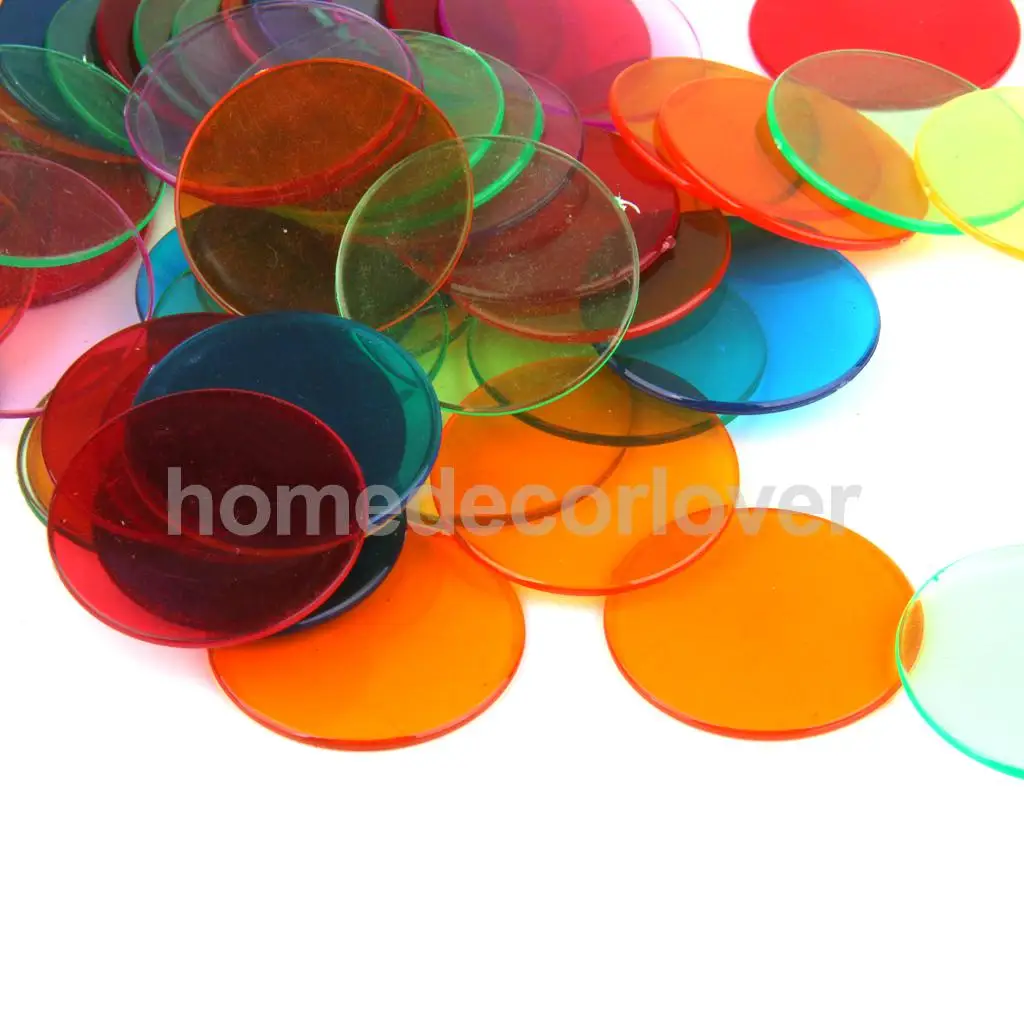 120pcs 1 3/16 inch Professional Bingo Cards Game Chips 6 Colors | Дом и сад