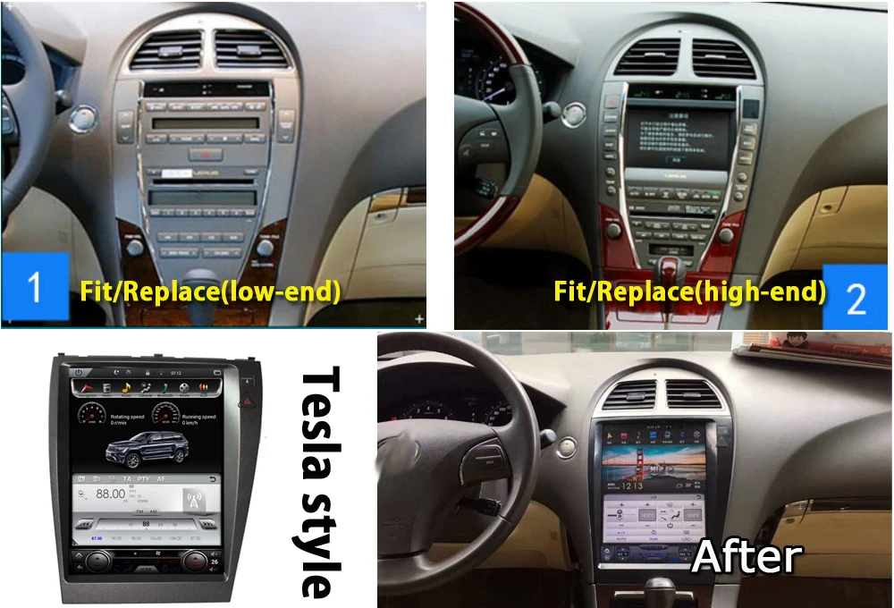Автомагнитола Tesla вертикальный экран для Lexus ES XV40 ES 240 250 300 330 350 2006-2012 Android Мультимедиа gps Navi навигационная система