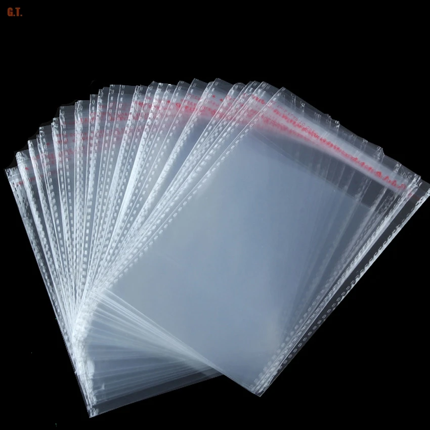 

2021 200pcs Clear Resealable Bopp/poly/ Cellophane Bags 20x22+3cm Transparent Opp Gift Plastic Packaging Self Adhesive Seal