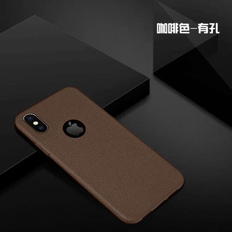 Роскошный чехол для Apple iPhone X 6 S 7 8 Plus кожаный мягкий ТПУ ультра-тонкая пленка