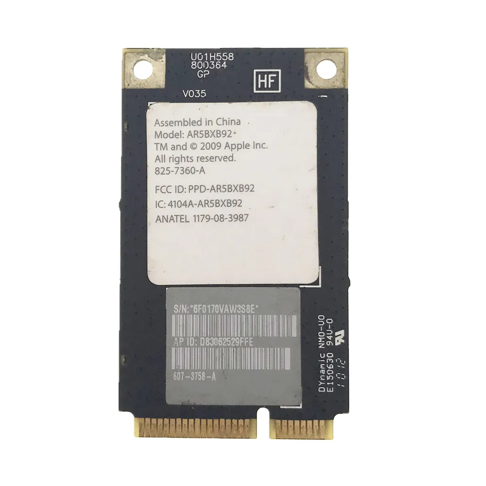 Atheros AR5BXB92 AR9280 300 Мбит/с Беспроводная LAN Карта для аэропорта Extreme Mac Pro 2008 | Компьютеры