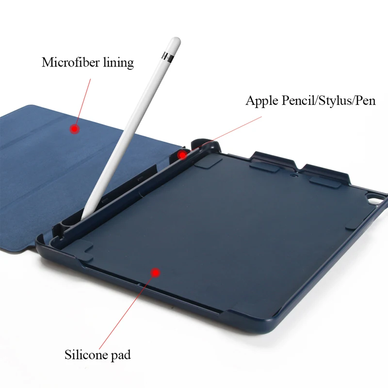 Чехол для Apple ipad 9 7 2017 2018 с держателем карандашом чехол iPad 5 6 Air 1 2 Новый планшета USB