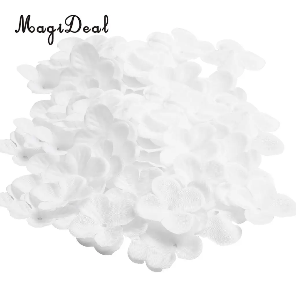 White MagiDeal 500 шт Искусственный Шелковый цветок розы Лепестки для DIY волос Лук Свадебная вечеринка ремесло - Цвет: White