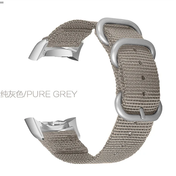 Silver buckle 4 Ремешок для наручных часов samsung gear Fit2 Pro, ремешок для фитнес-часов, нейлоновый ремешок для наручных часов samsung gear Fit 2 Pro SM-R360/365, браслет - Цвет: Silver buckle 4