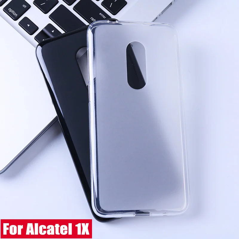 Мягкий чехол JONSNOW для Alcatel 1X из ТПУ со сканером отпечатков пальцев нескользящий
