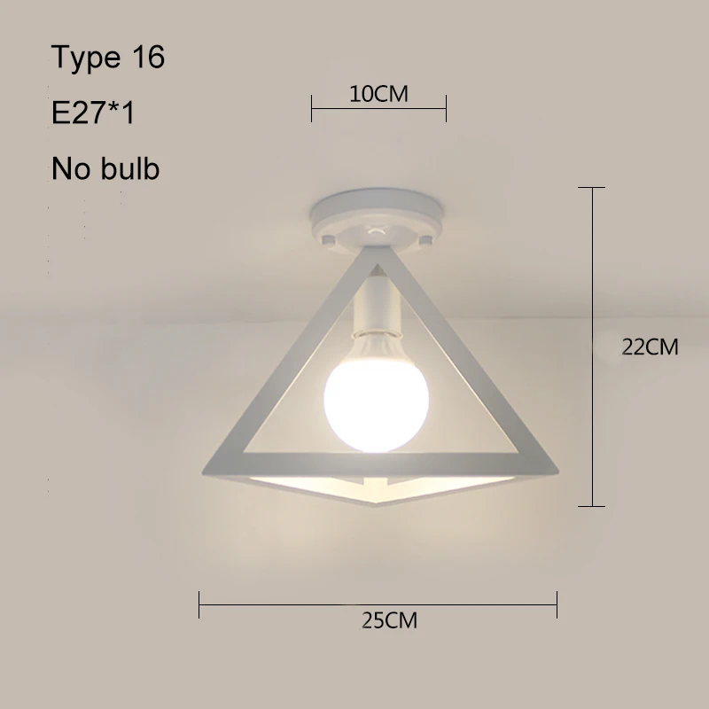Type 16 No bulb Светодиодные потолочные светильники, современный потолочный светильник, винтажный плафон, плафон, хрустальные светильники для гостиной, Lampara Techo Lamparas De Techo - Цвет корпуса: Type 16 No bulb