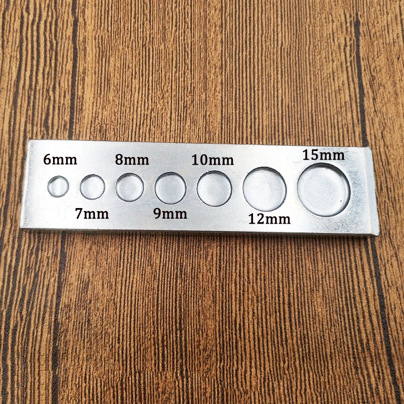 7 in One Bottom Plate Hole Punch Snap Button Leather Craft Tools Rivet Setter Die Base DIY Working Tool | Дом и сад