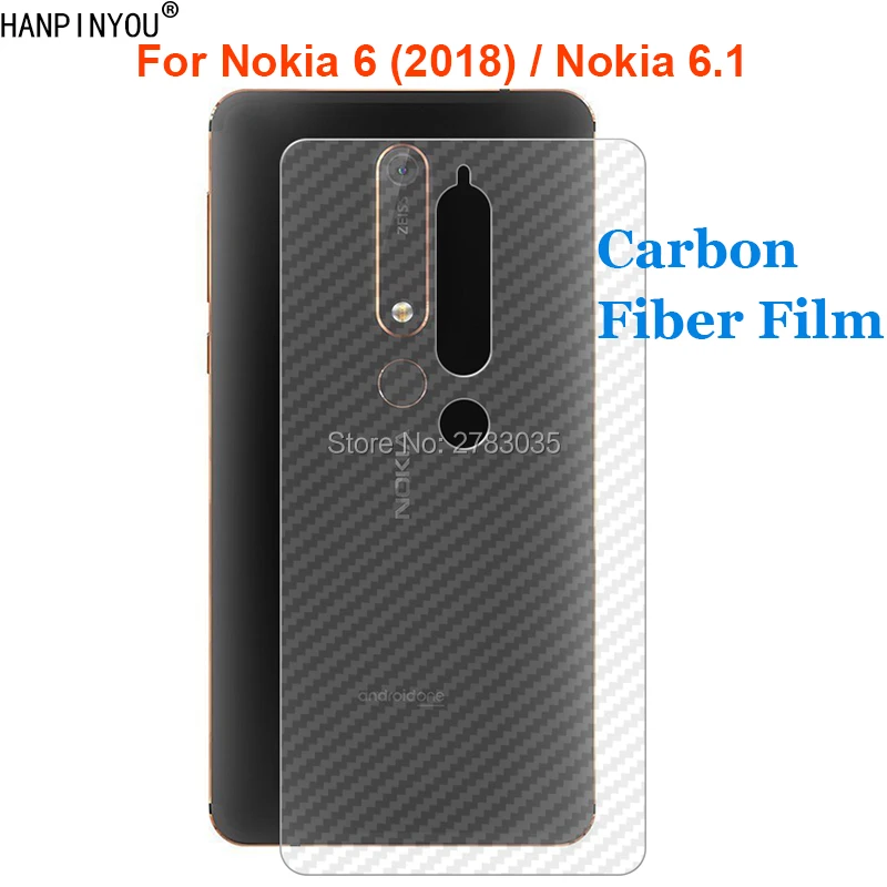 

For Nokia 6.1/ Nokia6 (2018) 5.5" New Durable 3D Anti-fingerprint Transparent Carbon Fiber Back Film Rear Screen Protector