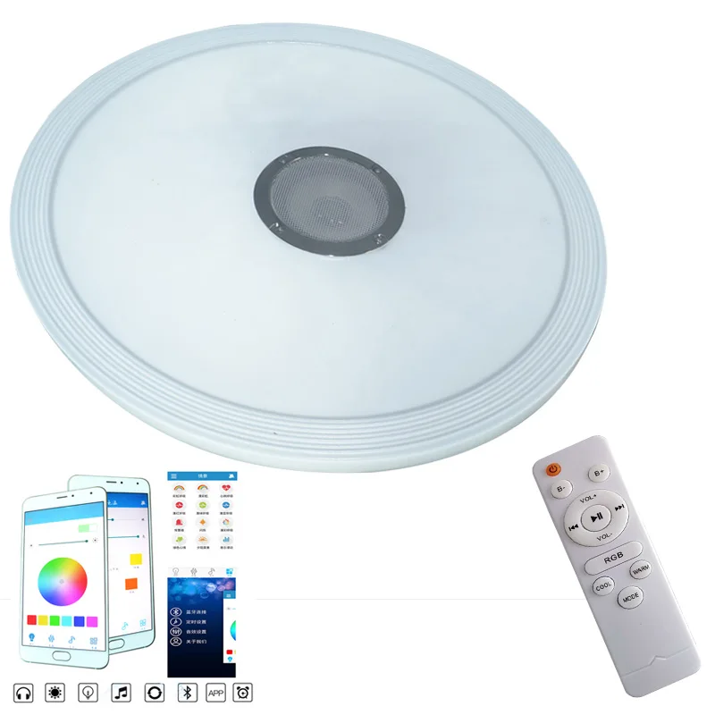 

LED ceiling Lights RGB Dimmable 36W APP Remote control Bluetooth Music light bedroom lamps Smart ceiling lamp AC86V-265V