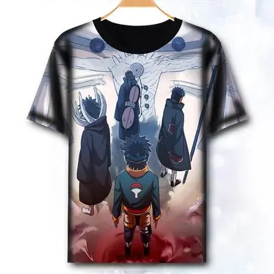 Футболка с Наруто модная одежда аниме футболка короткими рукавами Itachi Uchiha Sasuke
