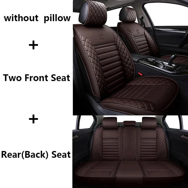 coffee no pillow Wenbinge специальный кожаный чехлы сидений автомобиля для ford focus 2 3 S-MAX Fiesta Kuga аксессуары для Ranger mondeo mk3 fusion авто-Стайлинг - Название цвета: coffee no pillow