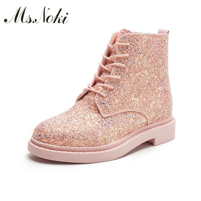 Женские туфли на шнуровке Ms.Noki повседневные с блестками акварельные лоферы