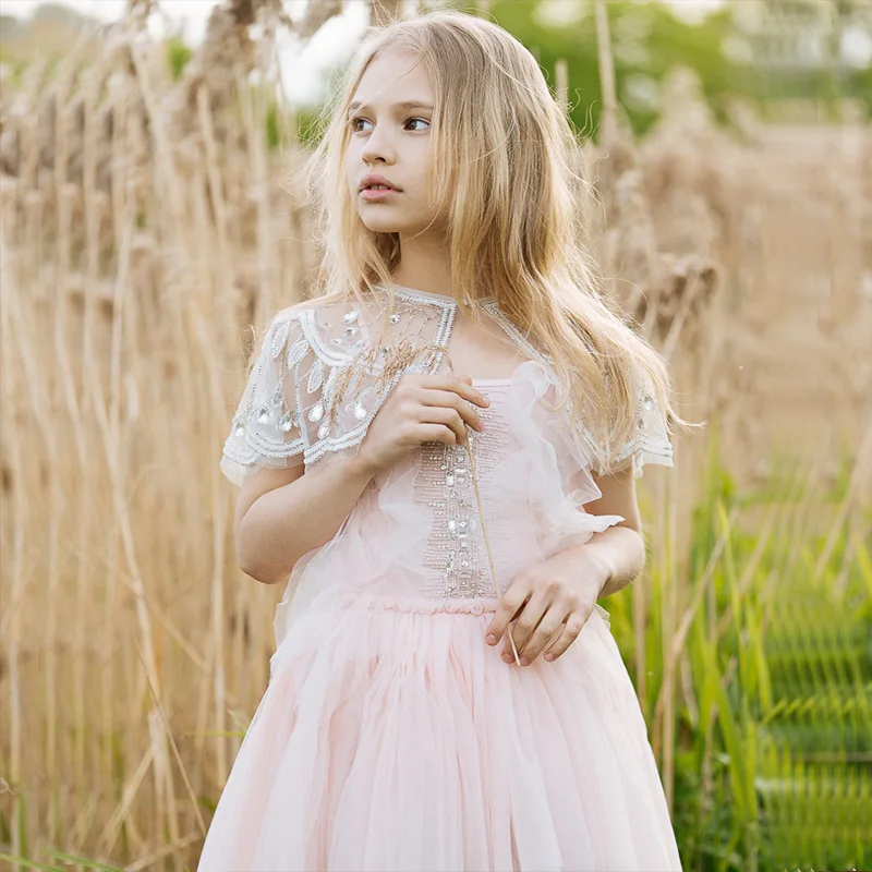 Рождественское платье для детей ясельного возраста розовое вечернее