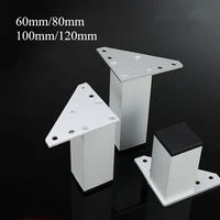4pcs square metal furniture leg cabinet coffe table legs thick aluminum alloy for tv cabinet sofa foot support bed riser