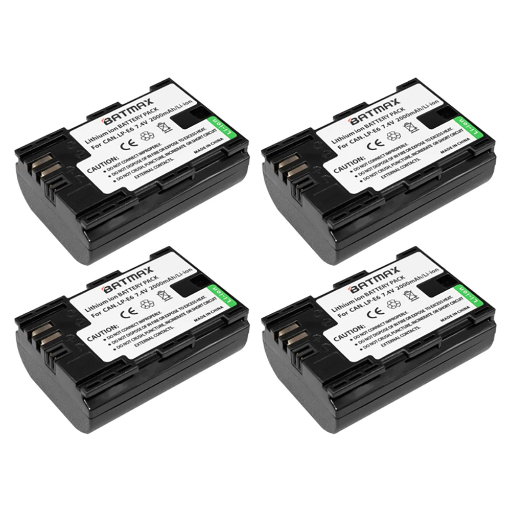 Аккумулятор высокой емкости для Canon EOS 5D 5D2 5DS R Mark II 2 III 6D 60D 60Da 7D 4 шт. двойное