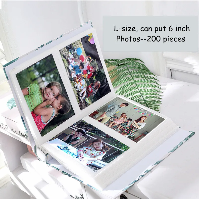 6 дюймов 4D фотоальбомы творческая большая емкость DIY крафт-бумага картина пользовательские альбомы Настольный Декор памяти украшения Weding подарки - Цвет: 6Inch-200pc