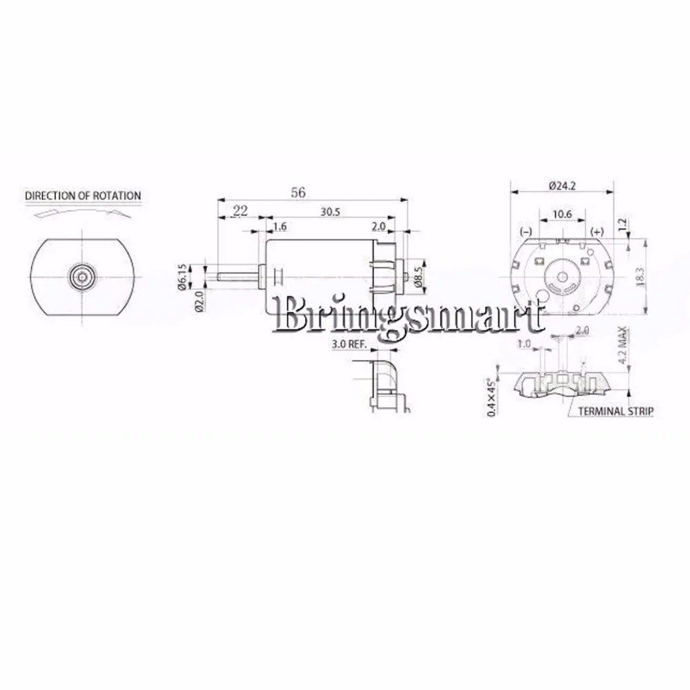 Bringsmart 2 шт. fc280sc Micro DC Высокое Скорость Двигатель голенище 22 мм двери автомобиля замок Электрический Двигатель 12 вольт мини сзади зеркало заднего вида Двигатель мотор электродвигатель моторчик