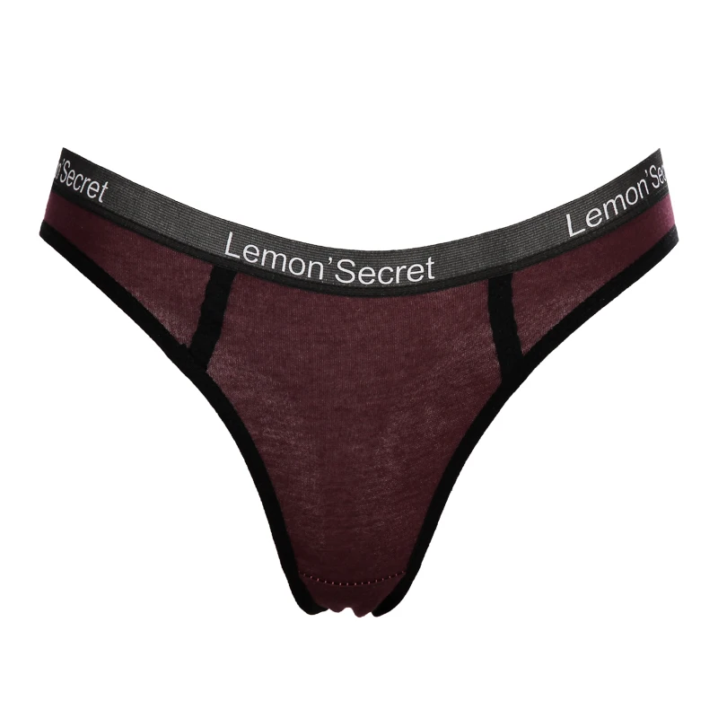 Wine Red VDOGRIR Бесшовные женские хлопковые стринги нижнее белье женское белье Стринги женское белье с низкой талией, Женский стринги на половые органы трусы - Цвет: Wine Red