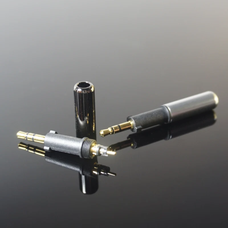 Hi-Fi 450451480q4602 Hi-Fi медная вилка с покрытыем цвета чистого 24 каратного золота 2,5 мм разъем 3-полюсный для ремонта штекер наушников кабель аудио адаптер Разъемы для рукоделия