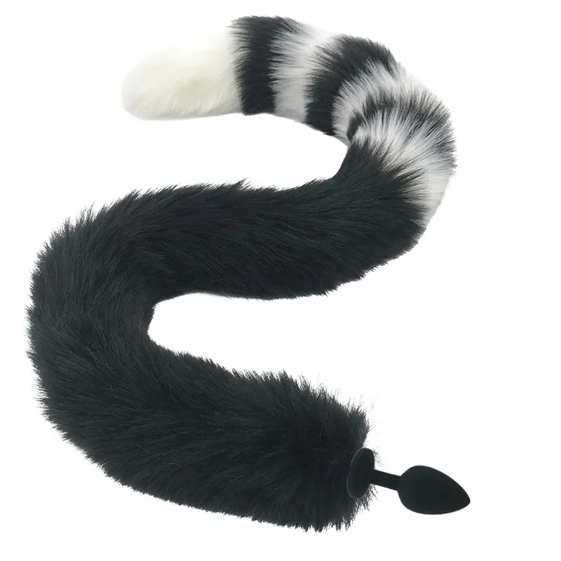 80cm Long Fox Tail Silicone Anal Plug Butt Sex Toys Plugs Cosplay Accessories Crawls Paws | Красота и здоровье