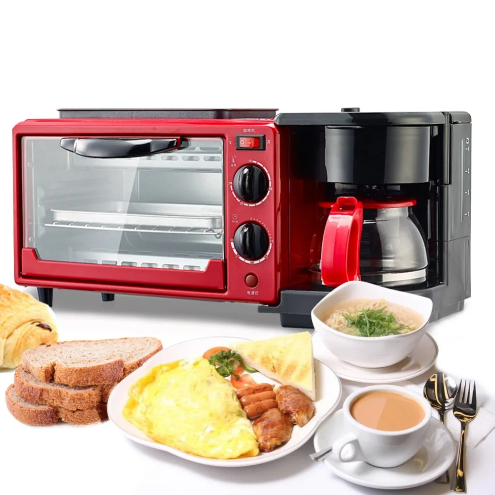 Электрическая кофеварка для хлеба 3 в 1 духовка гриль сковорода сэндвич печка