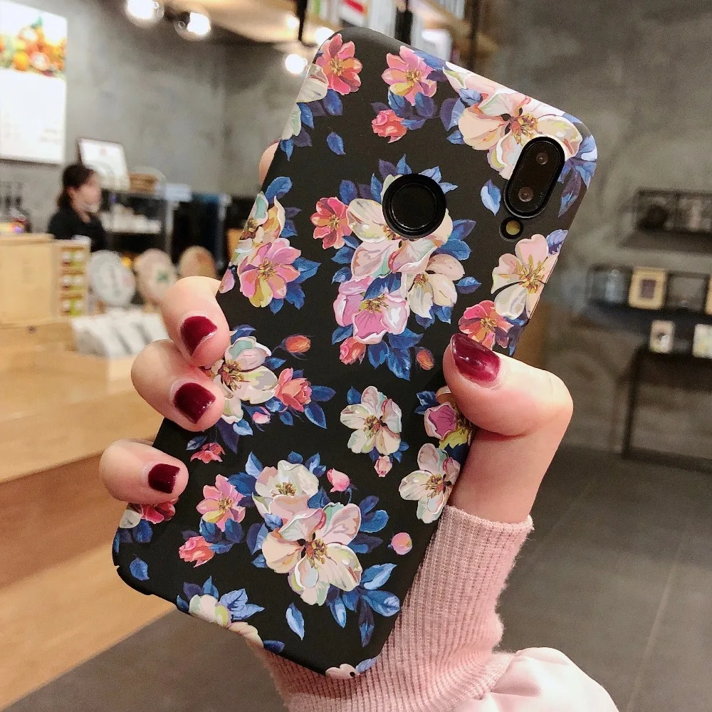 Luminou цветок Чехлы для Xiaomi 8 6X A2 Pocophone F1 Жесткий Корпус Redmi Note 5 Примечание Pro матовый