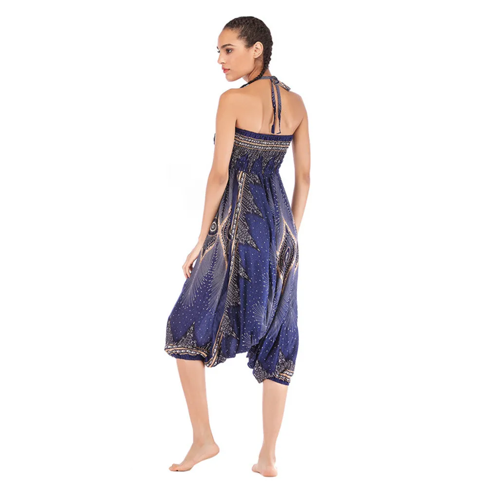 Мужские и женские тайские шаровары Boho Festival Hippy Smock с высокой талией для йоги брюки женские модные однотонные с высокой талией Mulheres# J4