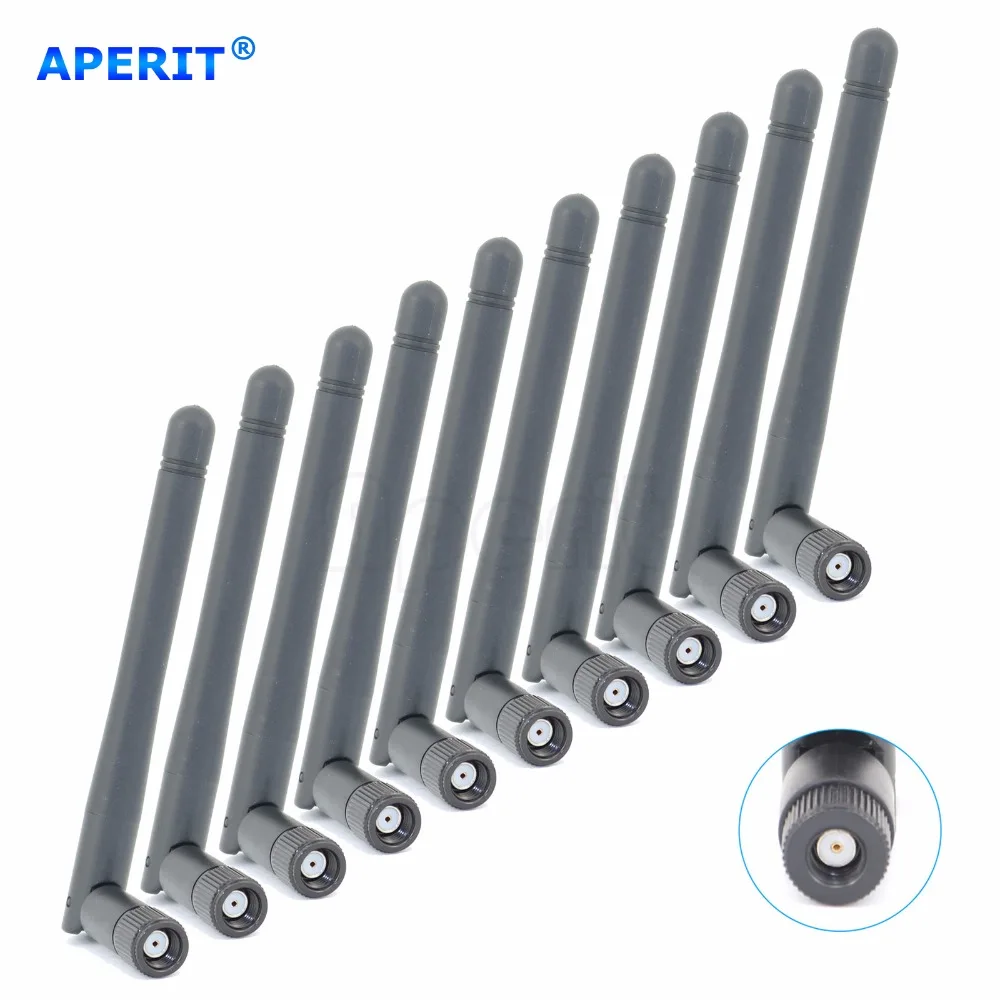 Aperit 10 шт./лот x 2.4 Г/5.8 ГГц 2dBi RP SMA Антенны Wifi для Беспроводной LAN/Маршрутизатор|rp-sma wifi