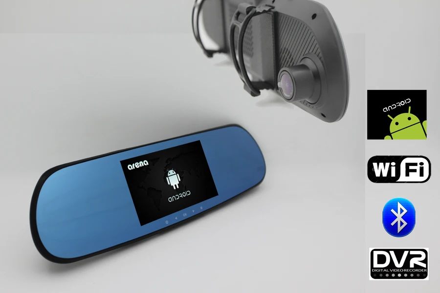 Новый 5 дюймов Android Зеркало заднего вида автомобиля GPS навигации Full HD 1080 P