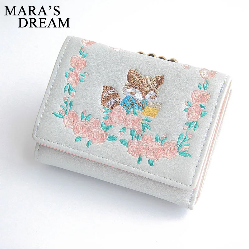 Женские мини кошельки Mara's Dream для денег с вышивкой милые женские высокого