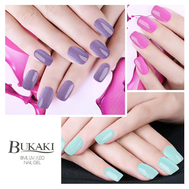 BUKAKI Gel Polish Pink Pearl Color Long Lasting UV Nail Varnish Soak Off Summer Series Shell Lacquer | Красота и здоровье