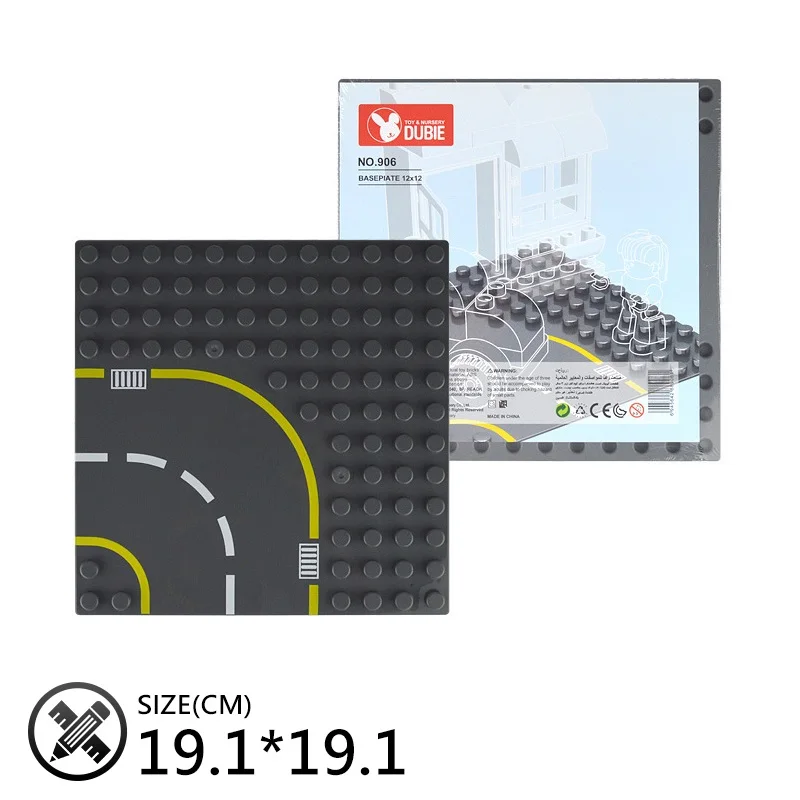

Track Base Plate Big Building Blocks Board Accessories Compatible Big Size Brick City Traffic Assemble DIY Toy For Children Gift