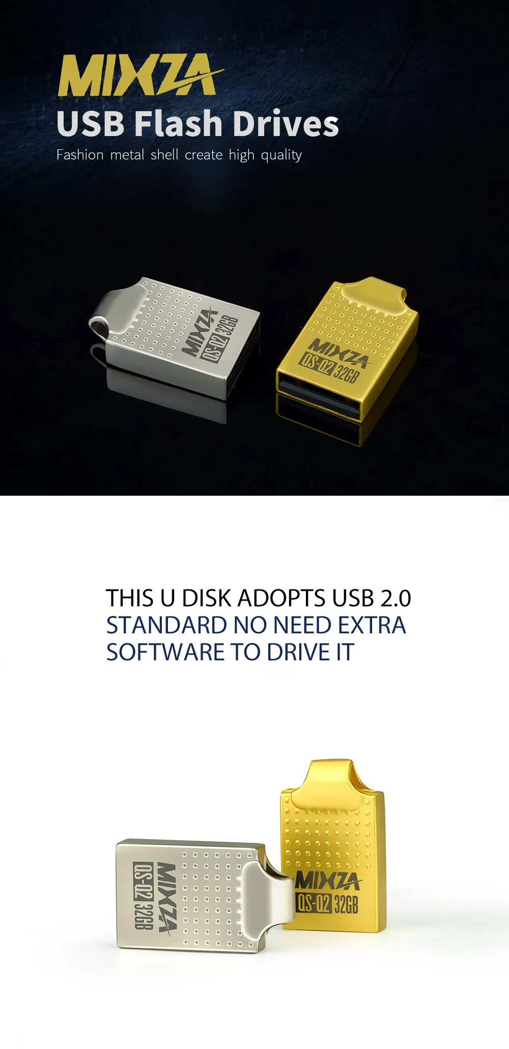 MIXZA QS-Q2, мини USB флеш-накопитель, USB флешка, 4 ГБ/8 ГБ/16 ГБ/32 ГБ/64 ГБ, флеш-накопитель, USB флешка, USB 2,0