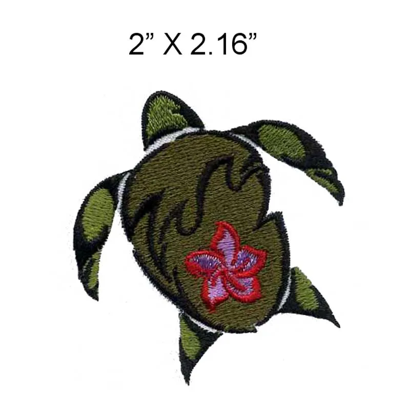 

Tribal turtle embroidery patch 2" wide /hat patches/Original design/