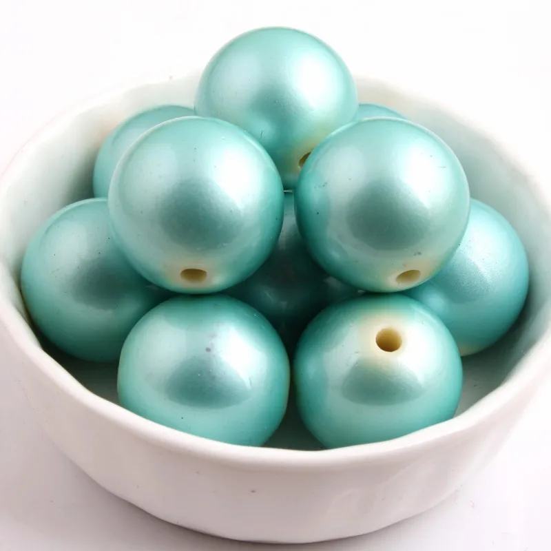 Kwoi Vita AAA Quality 20MM 100pcs A lot Acrylic Imitation Dull Pearl beads for Chunky DIY Necklace Making | Украшения и