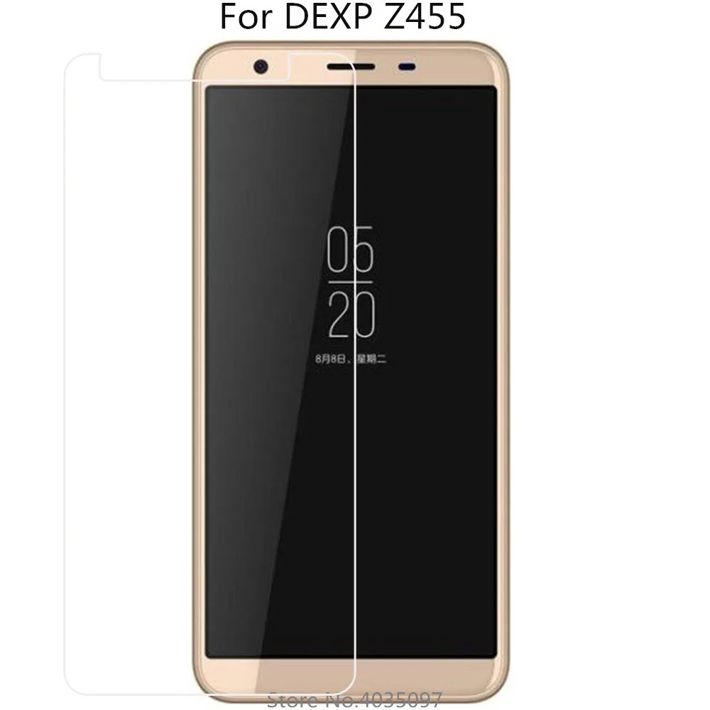 Закаленное стекло 9H 2.5D для DEXP Z455 Высококачественная Защитная пленка смартфона