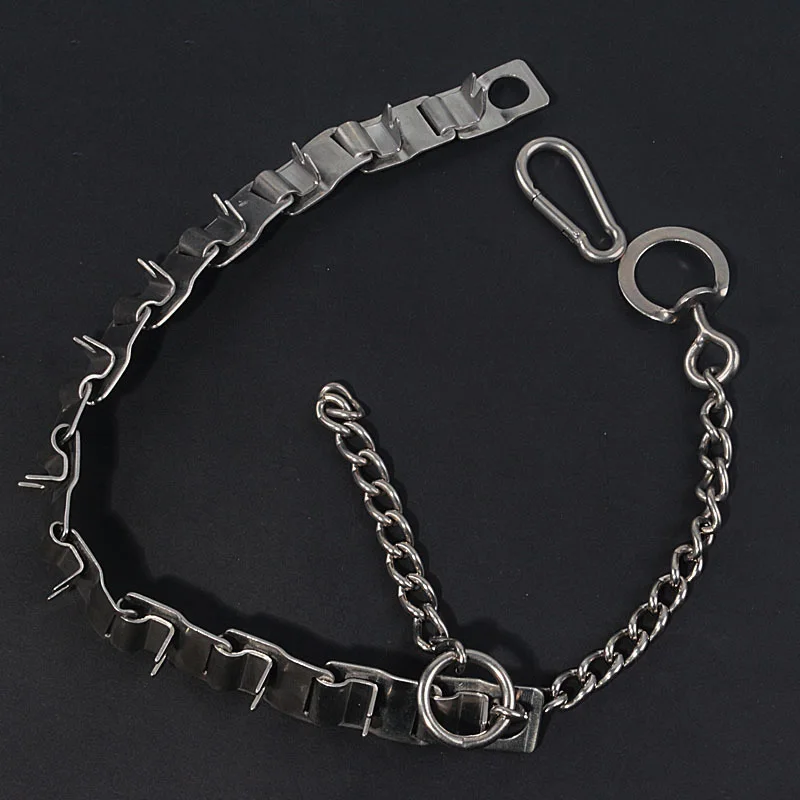 Adjustable Stainless Steel Metal Pinch Dog Training Stimulate Chain Collar Prong Pet Choke Collars for Large Dogs