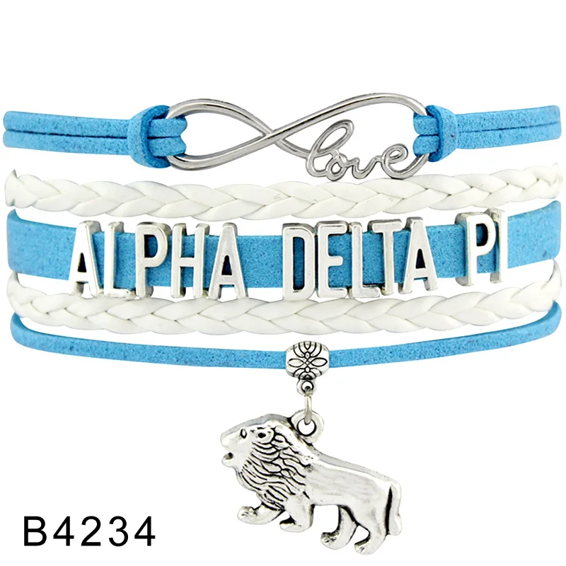 Колледж Fratority AKA DST GPhiD зет ADPi AGS ZTA Альфа Omicron Pi AGK Чи Омега Tri Delta Sigma Kappaa Phi Mu Гам Браслеты - Окраска металла: B4234
